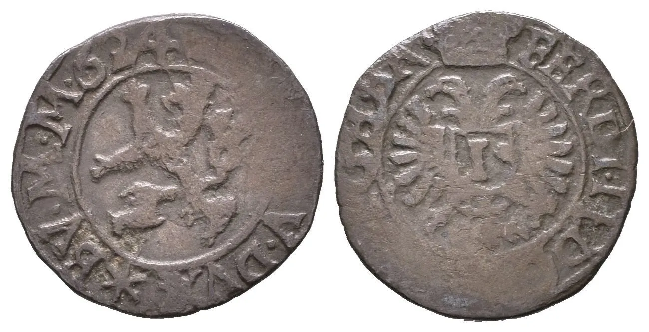 Krejcar 1624, Kutná Hora-Hölzl, Hal.817, tmavá patina, ned. — 1
