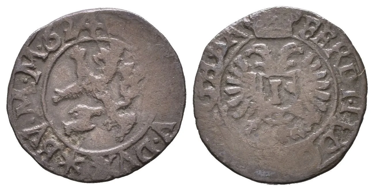Krejcar 1624, Kutná Hora-Hölzl, Hal.817, tmavá patina, ned. — 1