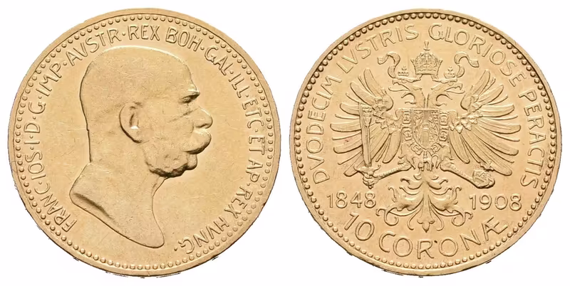 10 Koruna 1908 - jubilejní