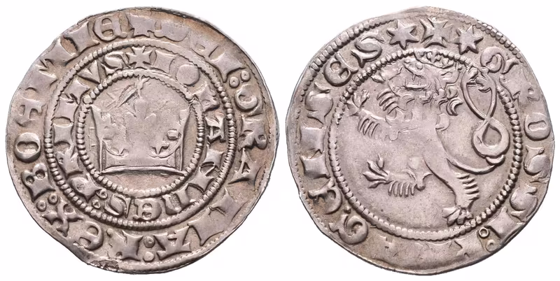 Jan Lucemburský, Pražský groš, Castelin 1