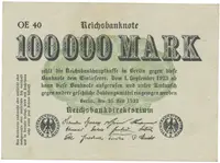 Německo, 100 000 Mark 1923, Ro.90b