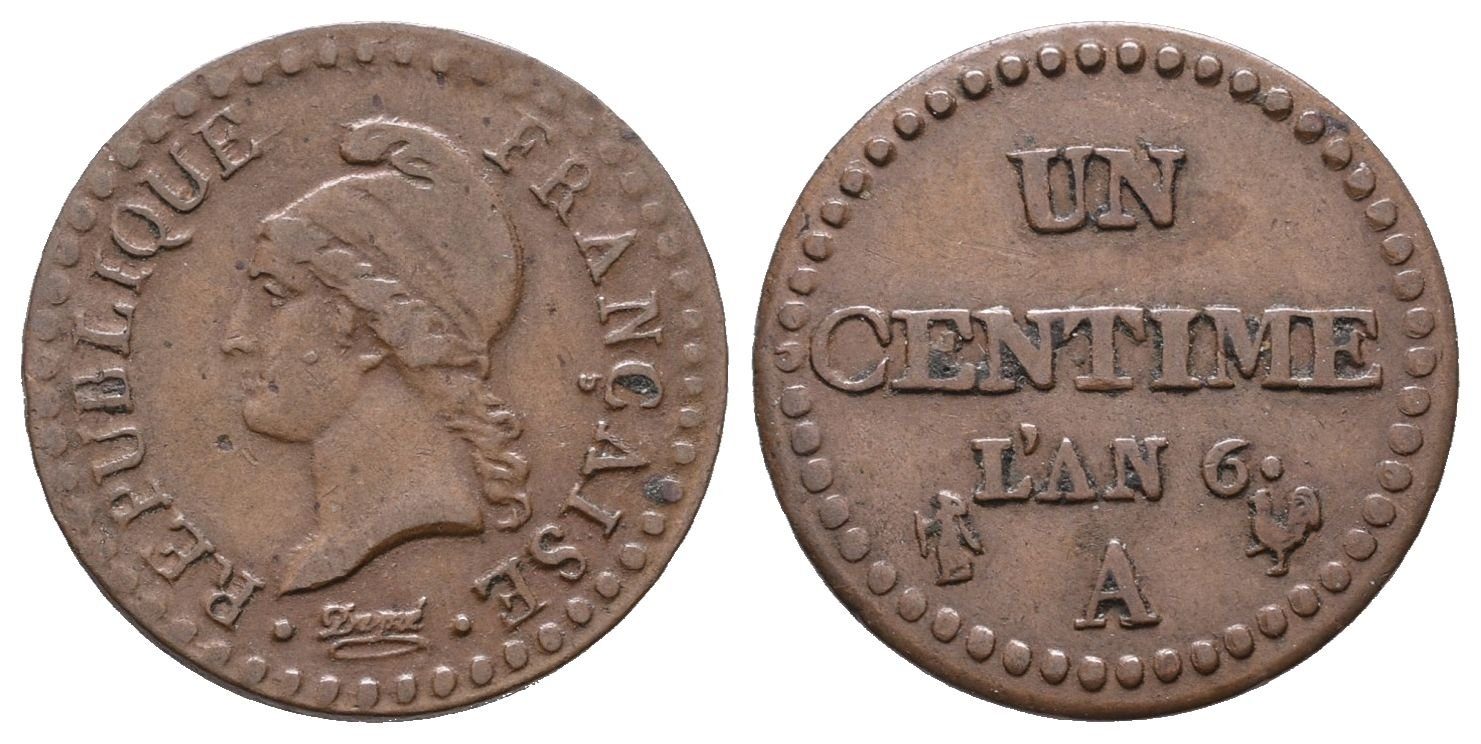 Francie - II. Republika, Centime rok 6 (1797 - 98) A