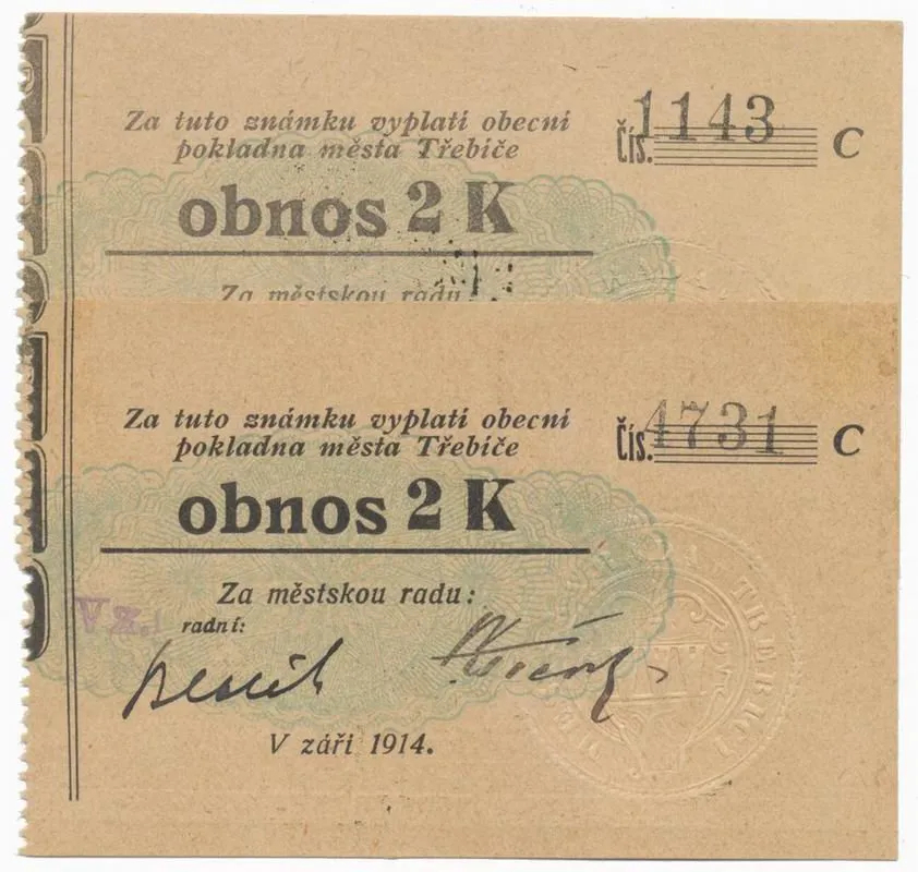 Nouzovky české od roku 1914 — 1