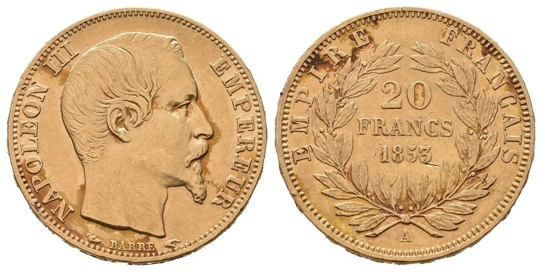 Francie, 20 Frank 1853 A