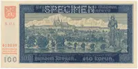 Protektorát Čechy a Morava, 100 Koruna 1940, II. vydání, tisk TB NBČM, série A, perf.1x SPECIMEN, Hej.33aA.S1