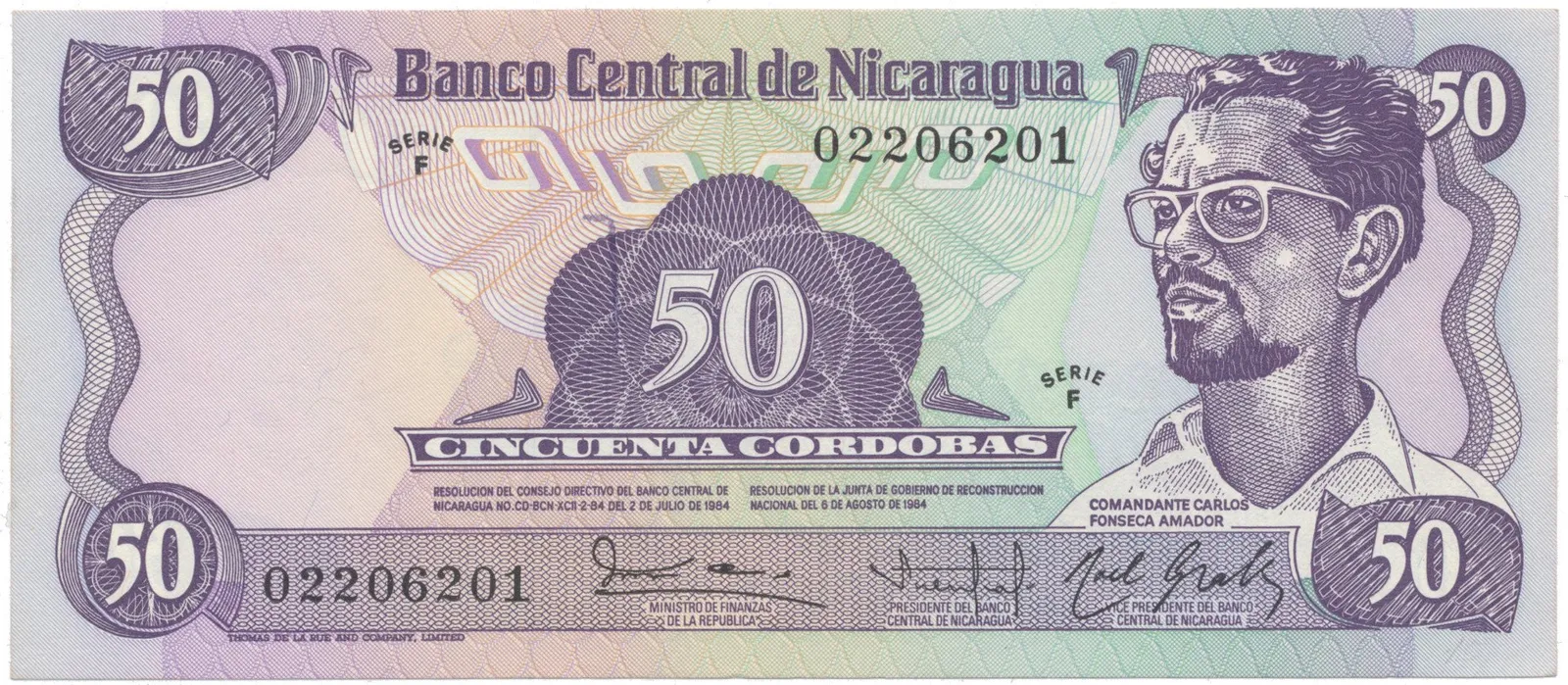 Nikaragua, 50 Cordobas 1984, P.140
