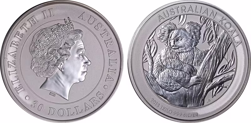 Austrálie, 30 Dollars 2013 - Australian Koala