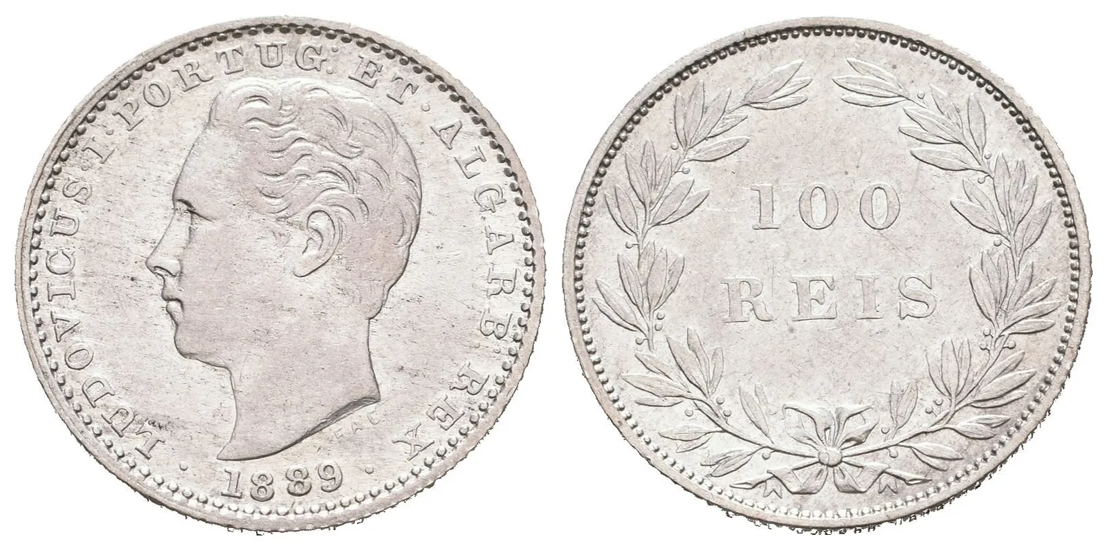 Portugalsko, 100 Reis 1889