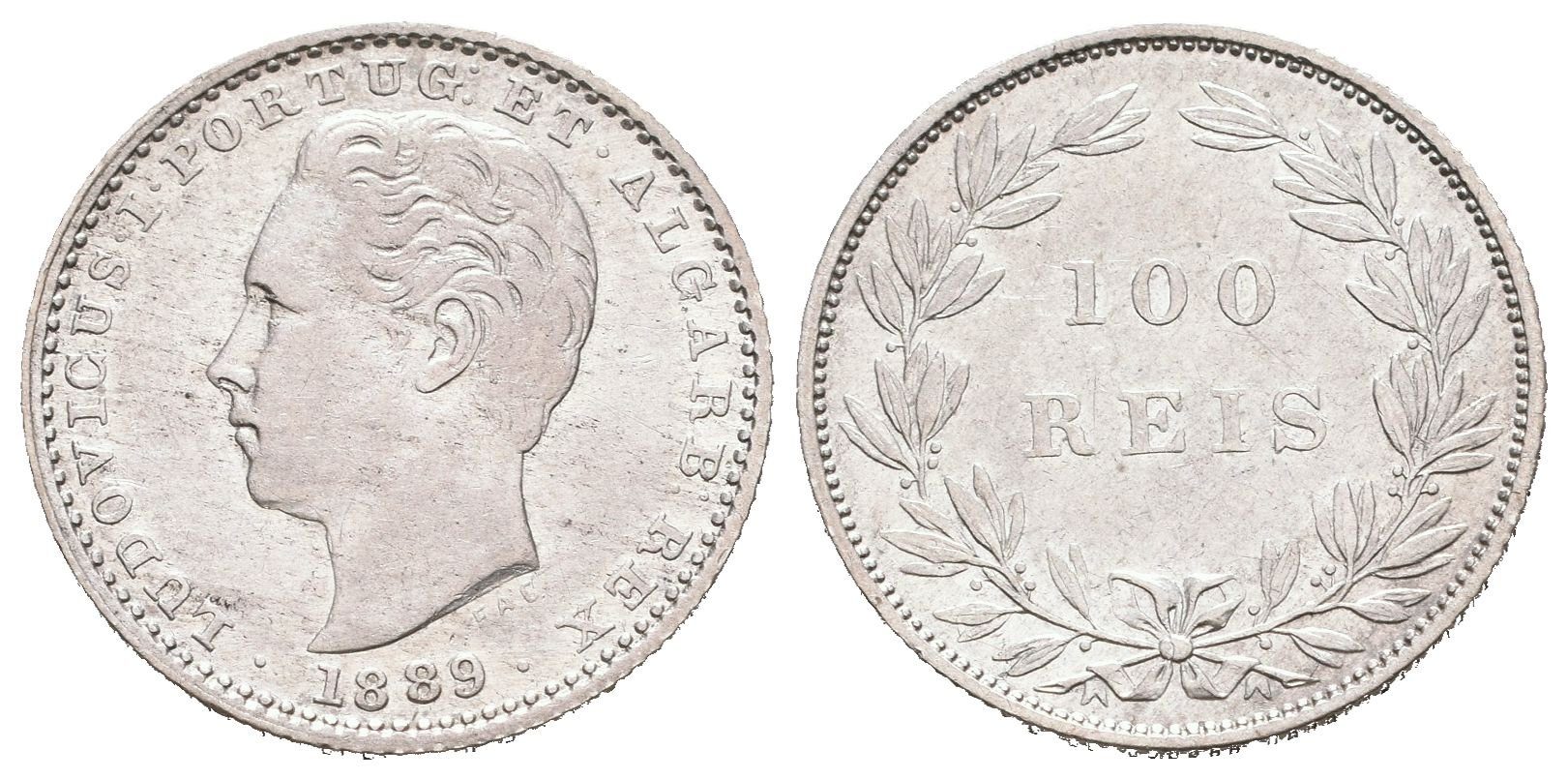 Portugalsko, 100 Reis 1889