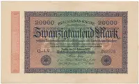 Německo, 20000 Mark 1923, Ro.84b