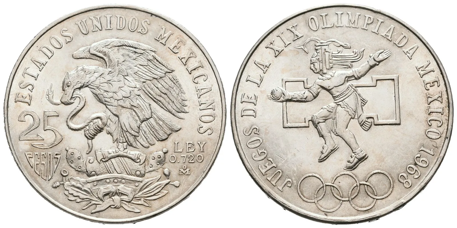 Mexiko, 25 Pesos 1968 - Olympiáda
