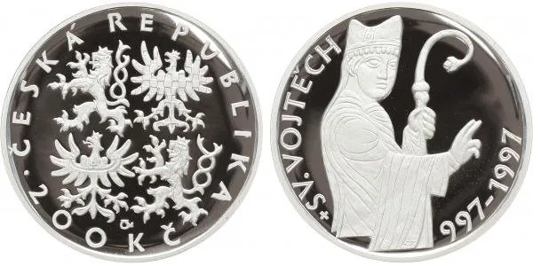 200 Kč 1997 - Svatý Vojtěch, PROOF