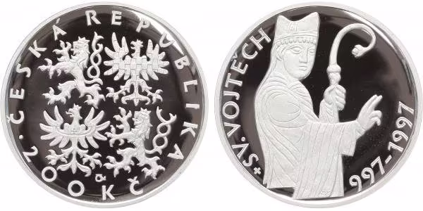 200 Kč 1997 - Svatý Vojtěch, PROOF