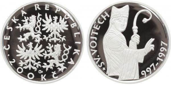 200 Kč 1997 - Svatý Vojtěch, PROOF