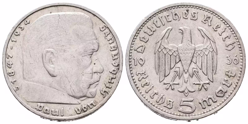 III. říše, 5 Marka 1936 A, 1936 D
