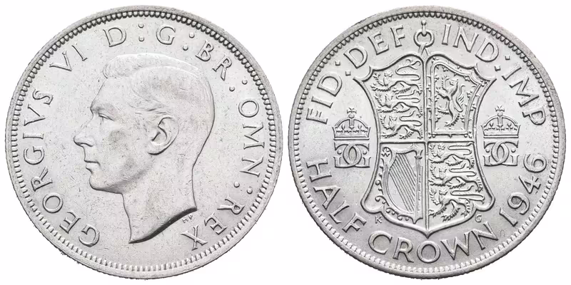 Velká Británie, 1/2 Crown 1946