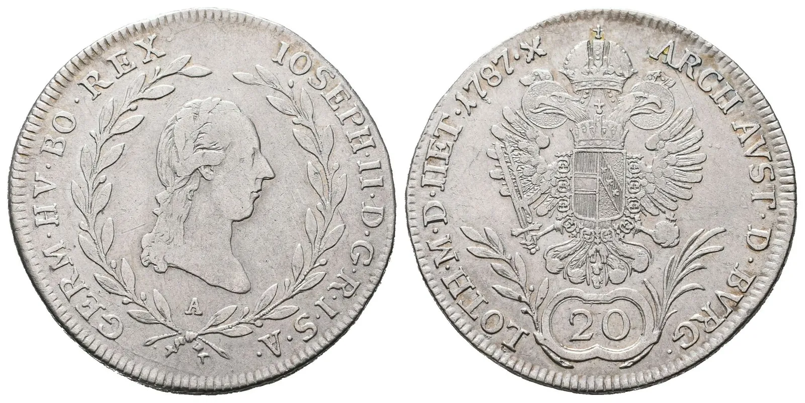 Josef II., 20 Krejcar 1787 A, Vídeň