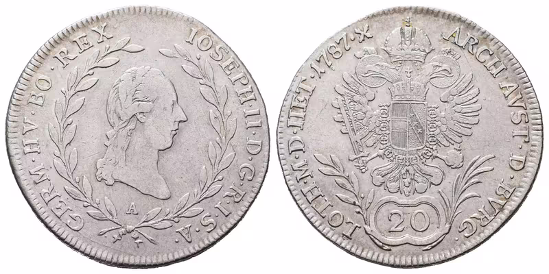 Josef II., 20 Krejcar 1787 A, Vídeň