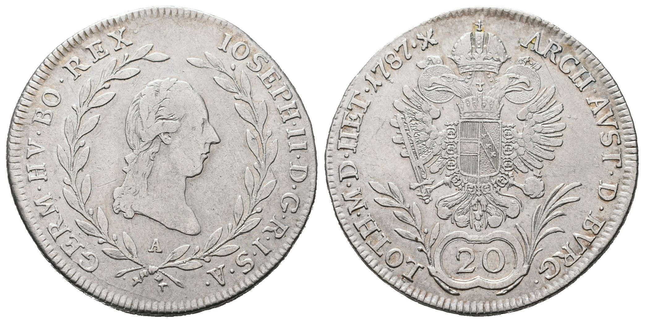 Josef II., 20 Krejcar 1787 A, Vídeň