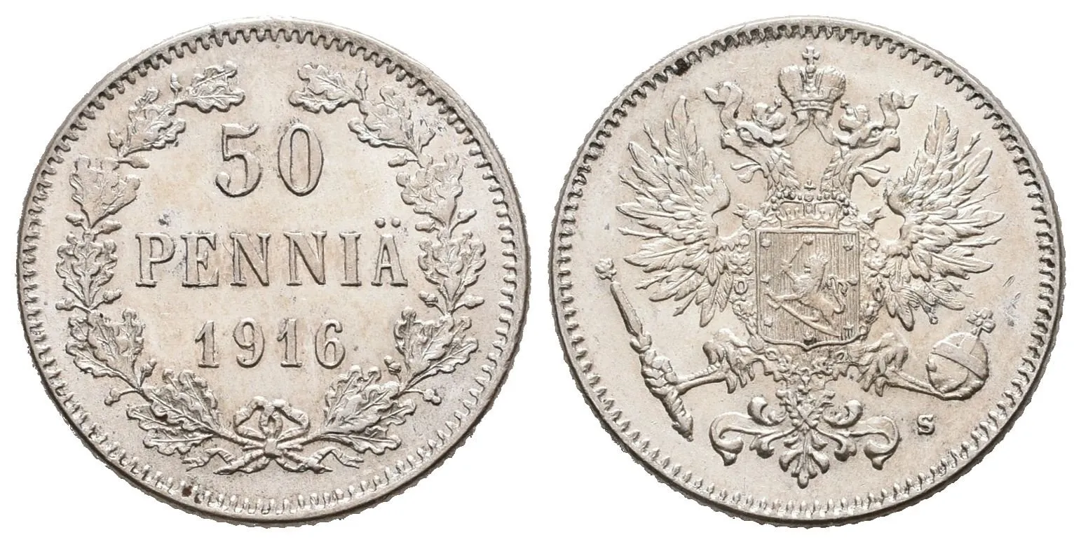 Finsko pod Ruskem, 50 Penniä 1916