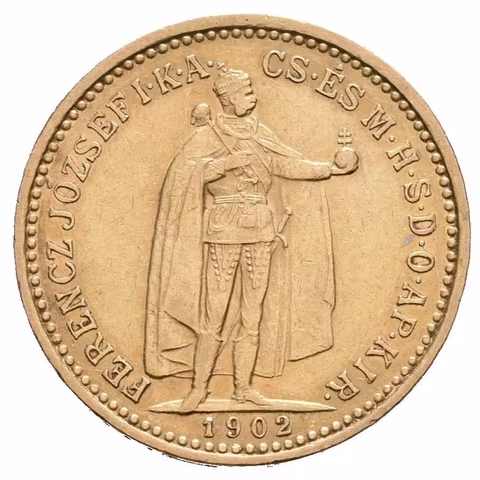 10 Koruna 1902 KB, pěkná zachovalost, drobné rysky