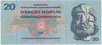 Československo, 20 Koruna 1970, série M, Hej.104aM - fotografie 2