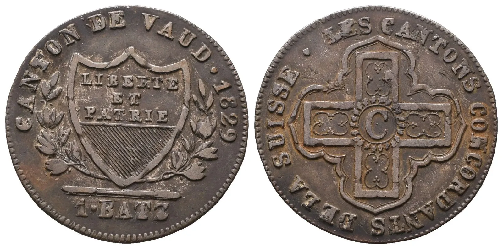 Švýcarsko - Vaud, Batzen 1829