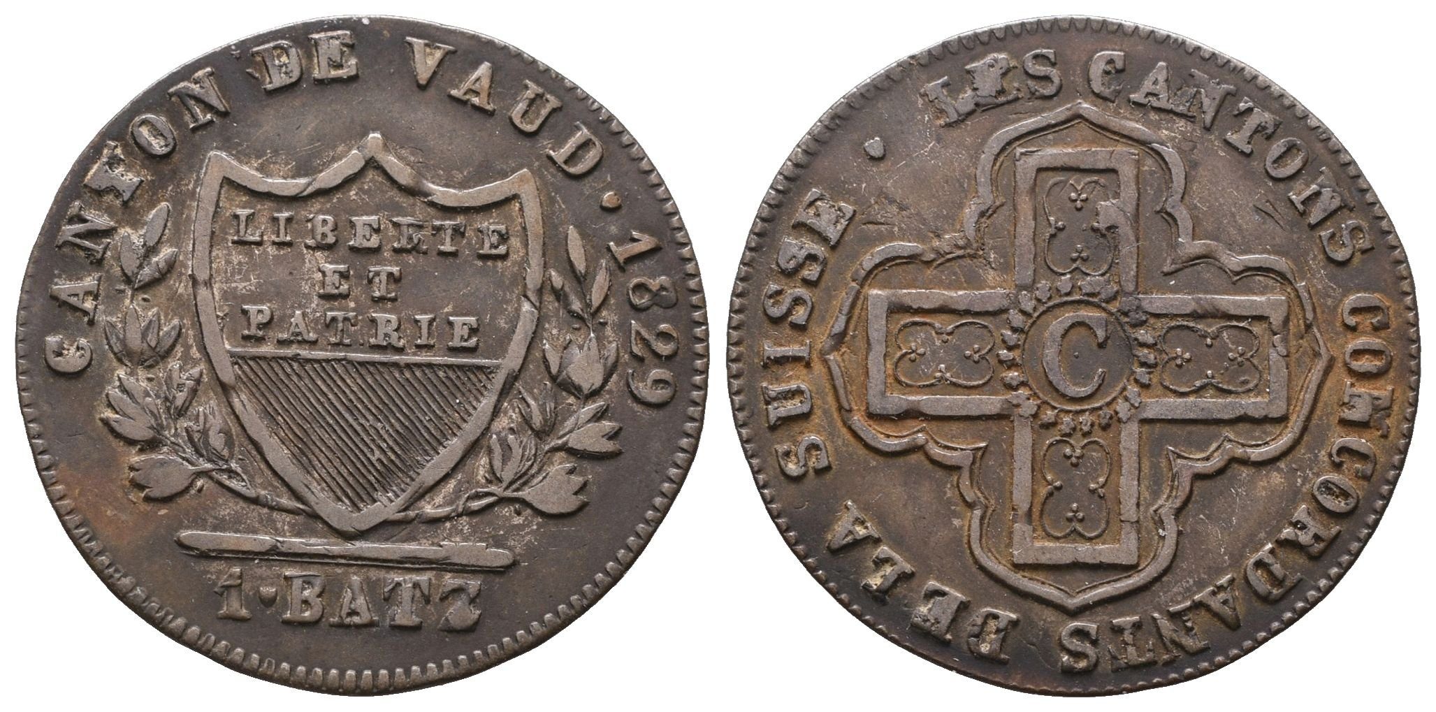 Švýcarsko - Vaud, Batzen 1829