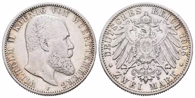 Württembersko, 2 Marka 1905