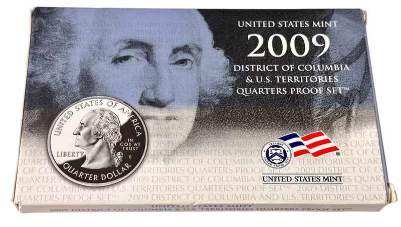 USA, Sada stříbrných 50 Cent mincí 2009 - Territories