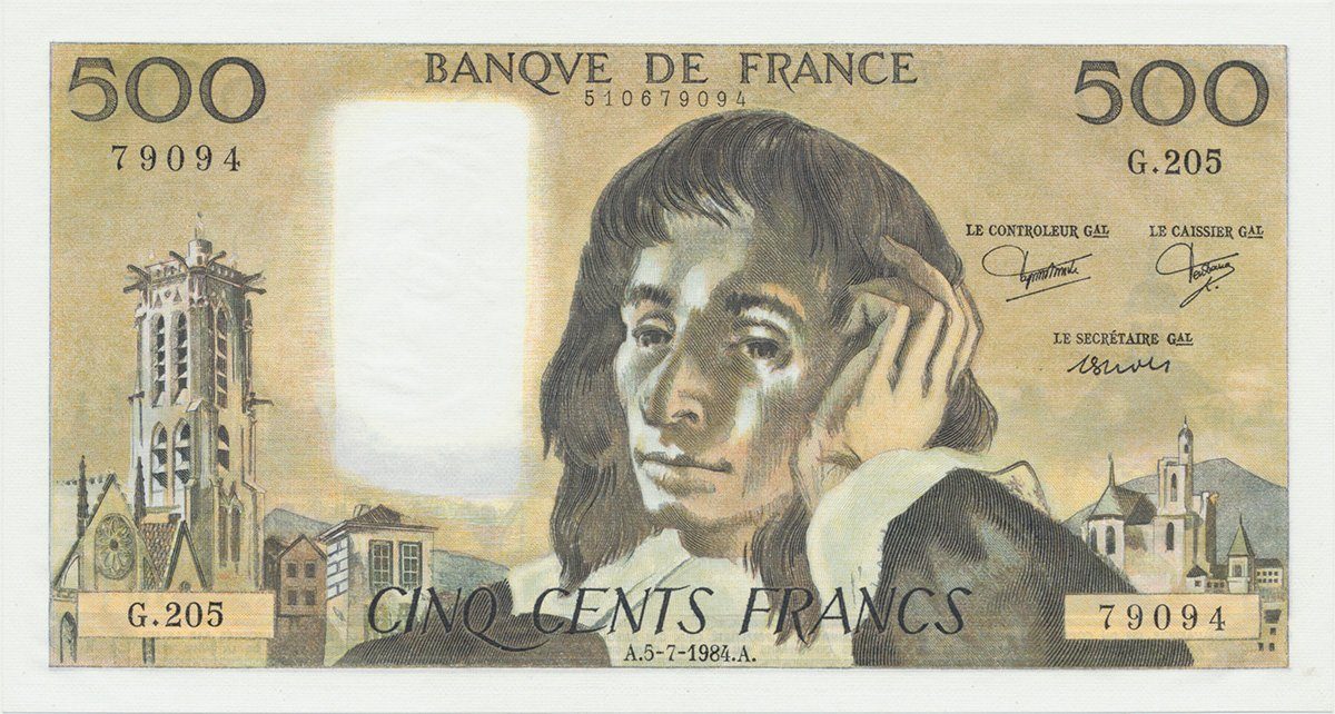 Francie, 500 Francs 1984-1987, P.156