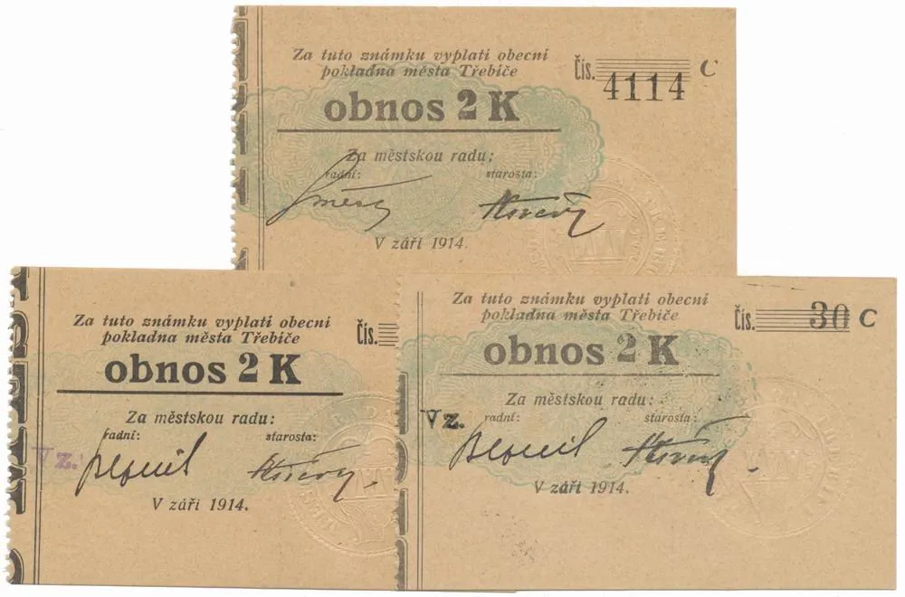 Nouzovky české od roku 1914 — 1