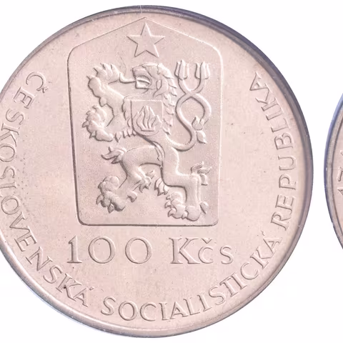 100 Kčs 1990 - Jan Kupecký, původní etue s plombou, jemná patina,