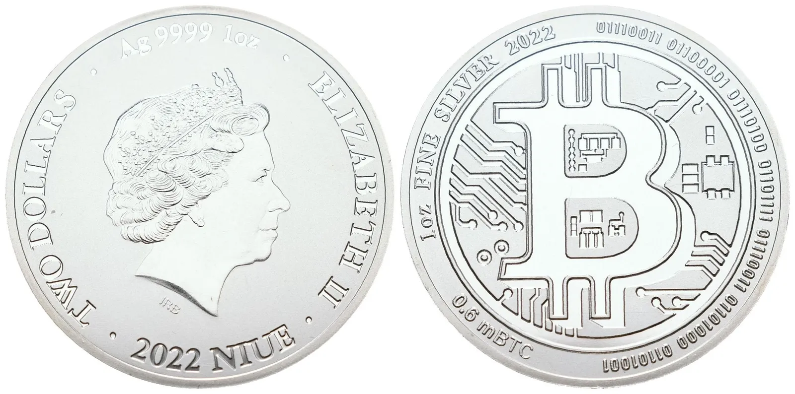 Niue, 2 Dollars 2022 - 1 Oz (Bitcoin)