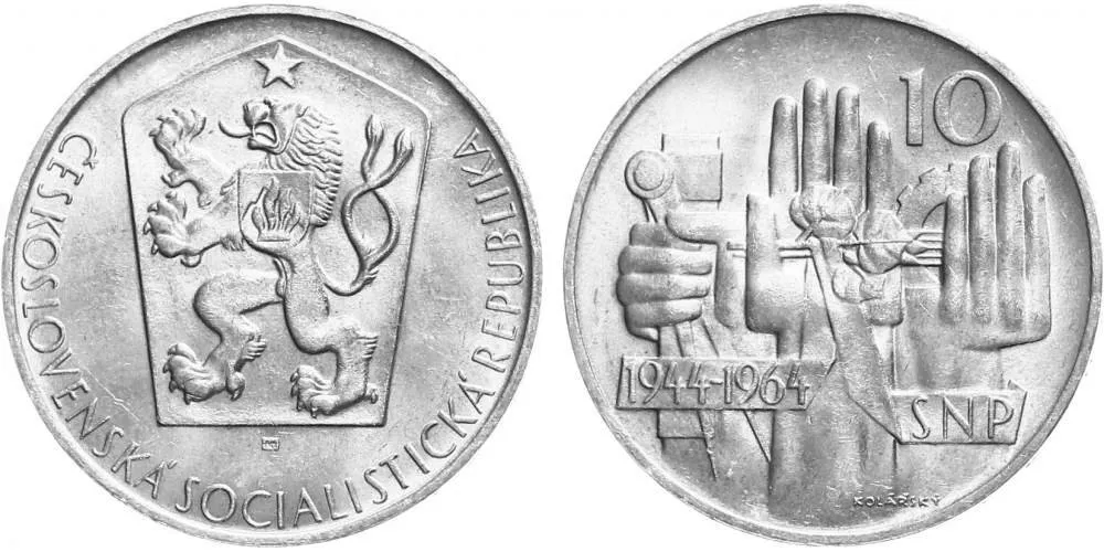 10 Kčs 1964 - 20. výročí SNP
