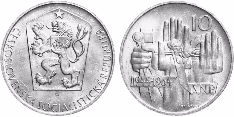 10 Kčs 1964 - 20. výročí SNP