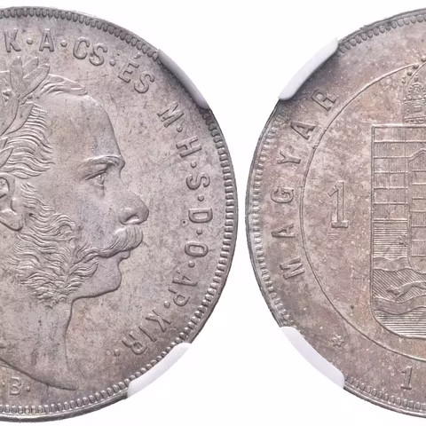 Zlatník 1879 KB, certifikace NGC, hodnocení MS 64, luxusní zachovalost, kabinetní patina