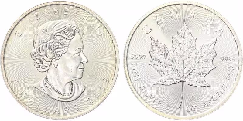 Kanada, 5 Dollars 2019 - Maple Leaf