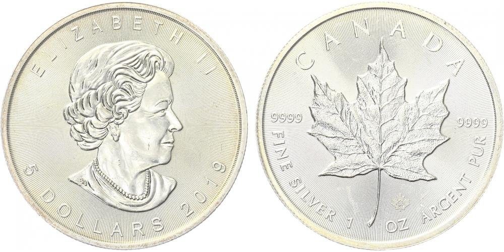 Kanada, 5 Dollars 2019 - Maple Leaf
