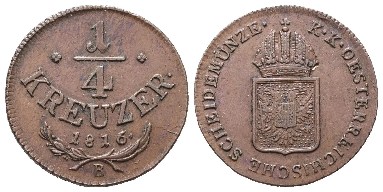 František II., 1/4 Krejcar 1816 B