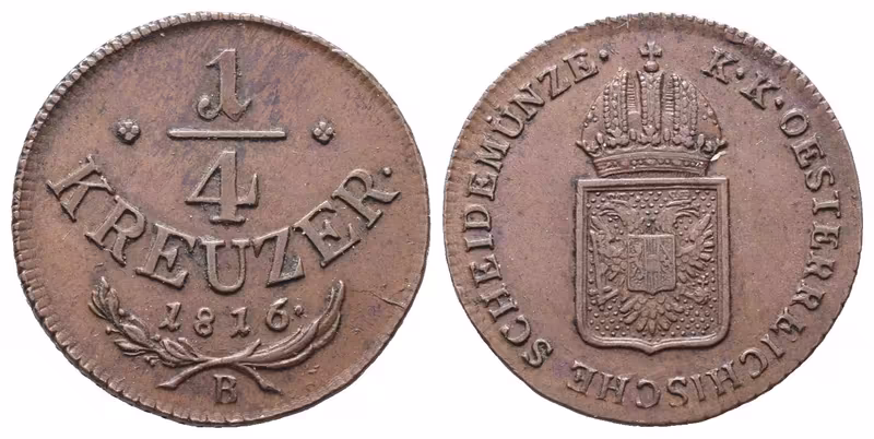 František II., 1/4 Krejcar 1816 B