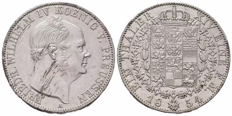 Prusko, Tolar 1854 A
