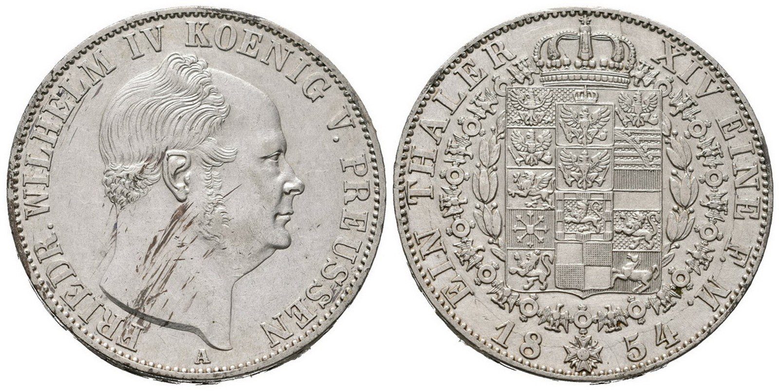Prusko, Tolar 1854 A