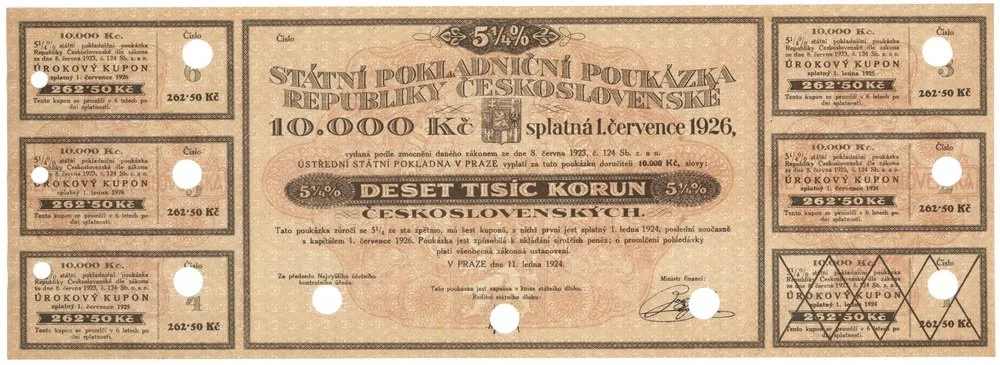 Státní pokladniční poukázky, 1919 - 1939 — 1