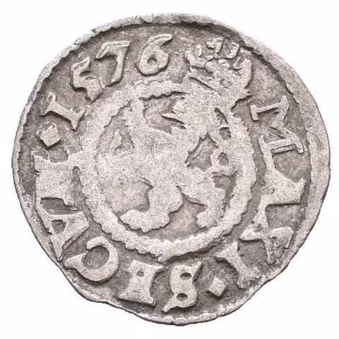 Bílý peníz 1576, Kutná Hora-Šatný, Hal.206