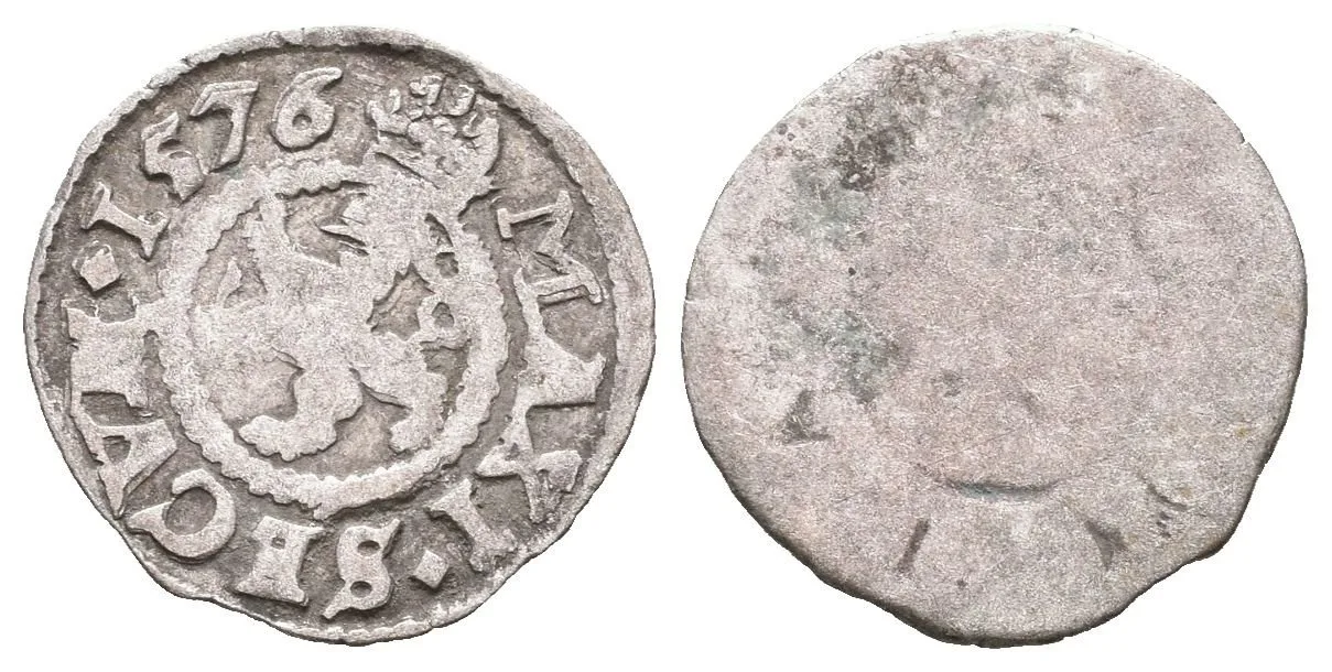 Bílý peníz 1576, Kutná Hora-Šatný, Hal.206 — 1