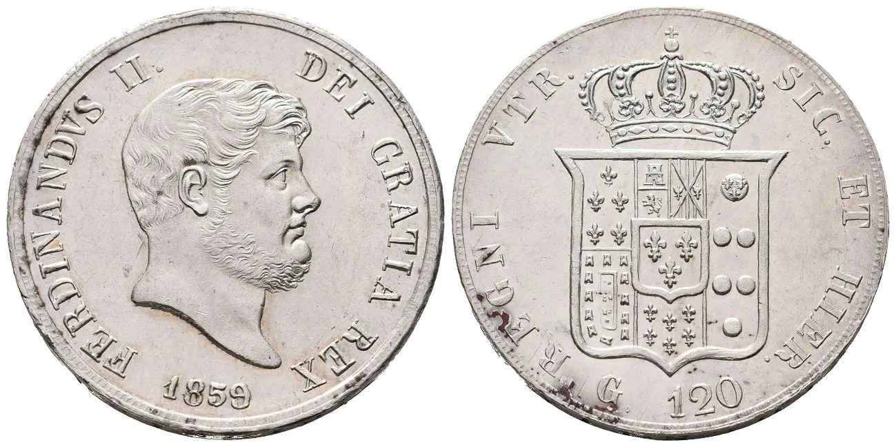 Itálie - Neapol a Sicílie, 120 Grana 1859
