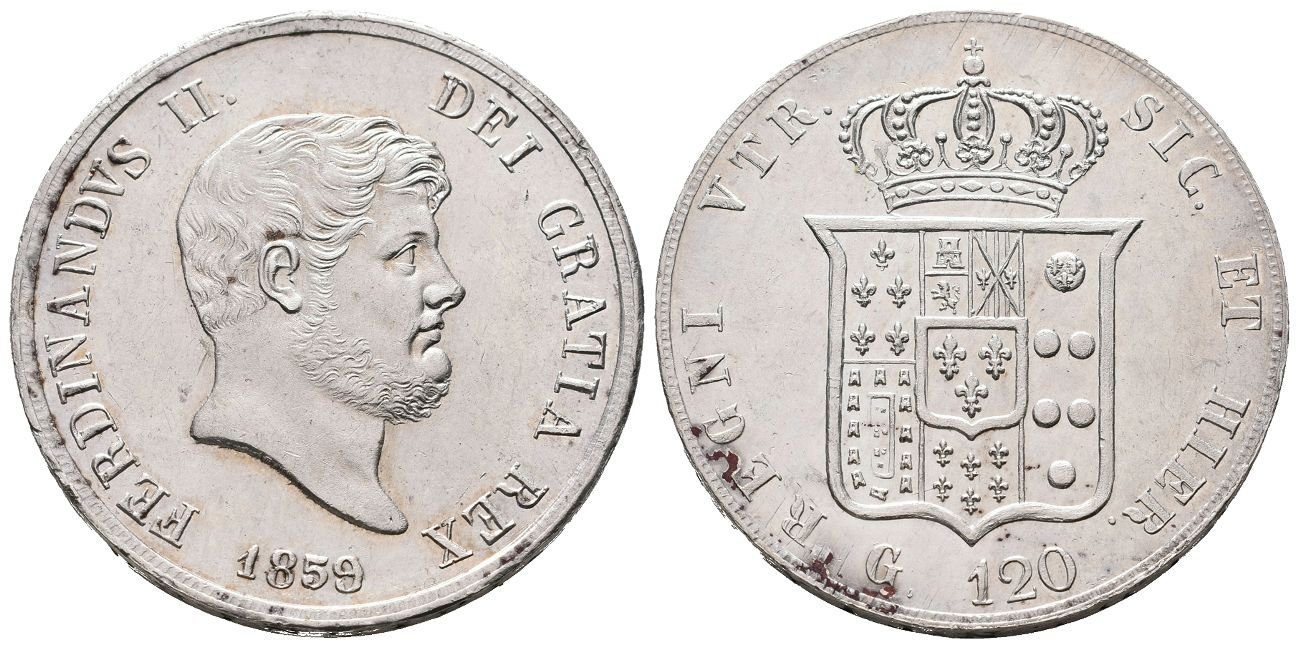 Itálie - Neapol a Sicílie, 120 Grana 1859