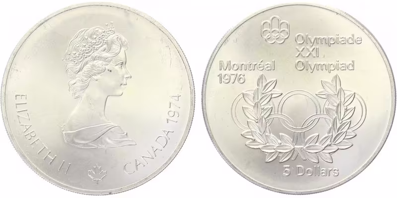 Kanada, 5 Dollars 1974 - OH Montreal 1976