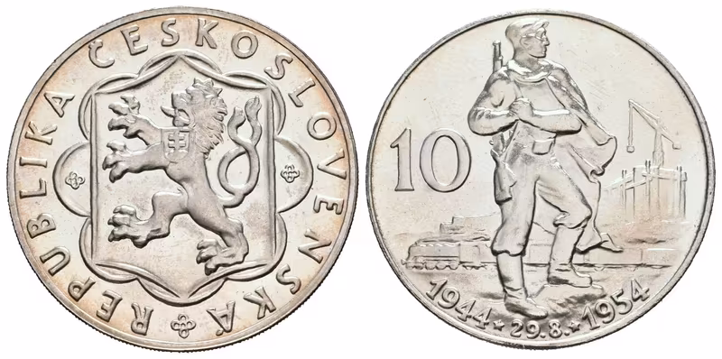 10 Kčs 1954 - 10. výročí SNP